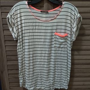 Papermoon black/white stripe top